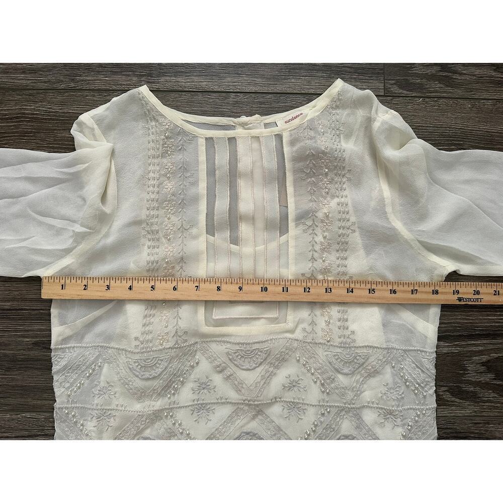 Sundance Zelda Silk Embroidered Ivory Dress Size 6 - Picture 3 of 5